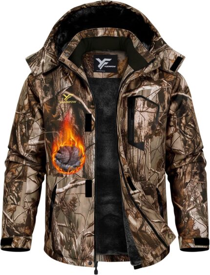 Men Winter Jacket Work Coat Waterproof Windbreaker Heavy Softshell Heat Warm Thermal Insulated Ski Snow Snowboard