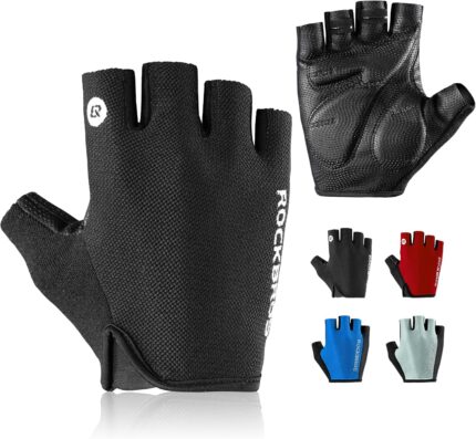 ROCKBROS Cycling Gloves for Men Women - Breathable Bike Gloves - Half Finger Gloves for Daily Cycling Workout Outdoor Sports